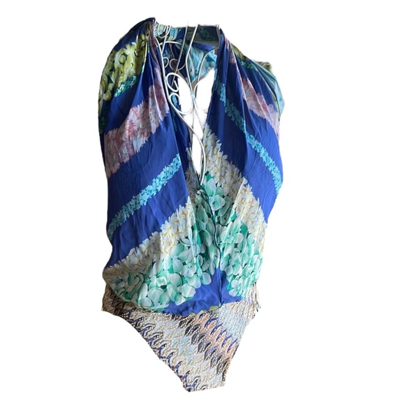 Missoni orange label Swim Missoni Bathing Suit Scarf Top Has